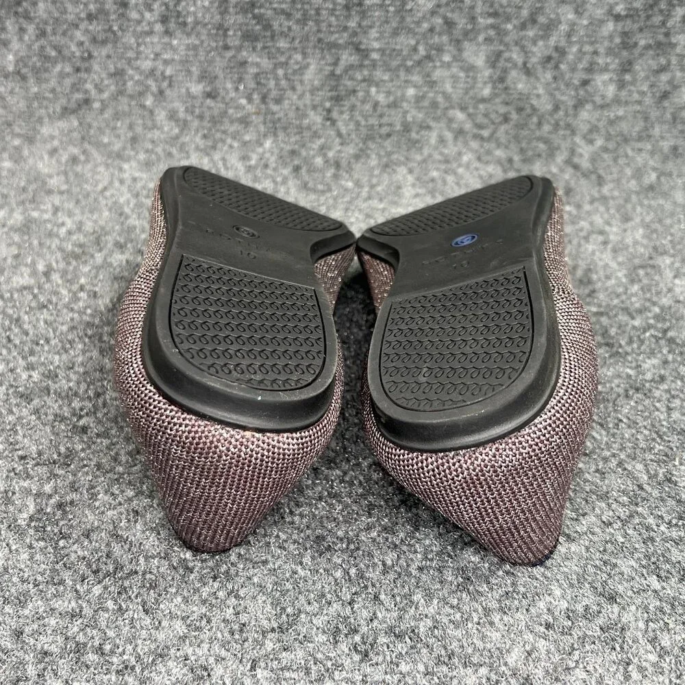 Rothy's The Flat Women's Size 10 Plum Sparkly Slip On Comfort Ballet Flats Shoes
